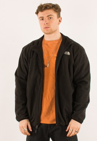 VINTAGE BLACK NORTH FACE FULL ZIP FLEECE XXL