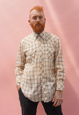 VINTAGE CREAM WESTERN SHIRT