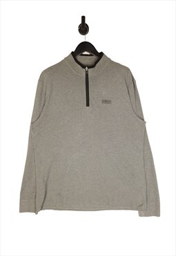 Barbour Polo Shirt Long Sleeve In Grey Size XXL