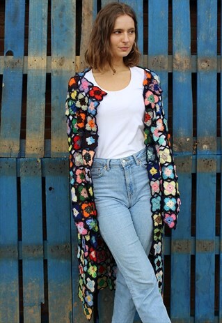 HANDMADE REWORKED CROCHET FESTIVAL JACKET