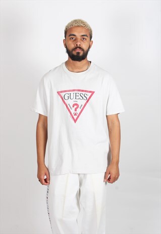 VINTAGE 1990'S GUESS JEANS USA T-SHIRT WHITE