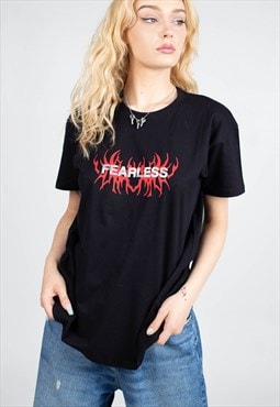 Fearless Reflective T-shirt Aesthetic Y2K 90s Grunge Goth