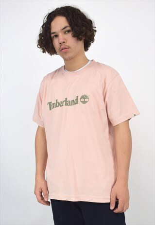 VINTAGE 90'S TIMBERLAND SALMON PINK T-SHIRT