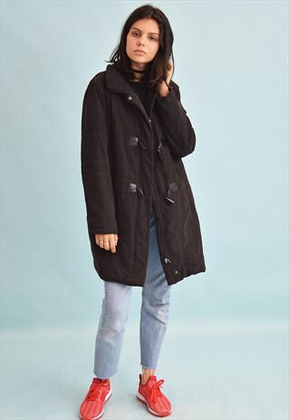 90'S RETRO ATHLEISURE PUFFER PADDED PARKA DUFFLE COAT