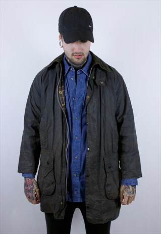 VINTAGE BARBOUR BORDER WAXED JACKET