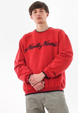 VINTAGE KARL KANI CREW NECK 90S RED BIG LOGO