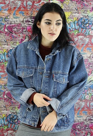 VINTAGE 80S MID BLUE LEVI'S DENIM JACKET. UNISEX.