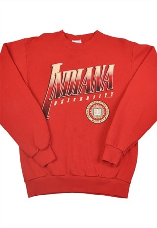 VINTAGE INDIANA UNIVERSITY CREW NECK SWEATSHIRT RED SMALL