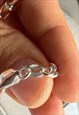 STERLING SILVER SCREW CLASP PAPERCLIP BRACELET 7 INCH 