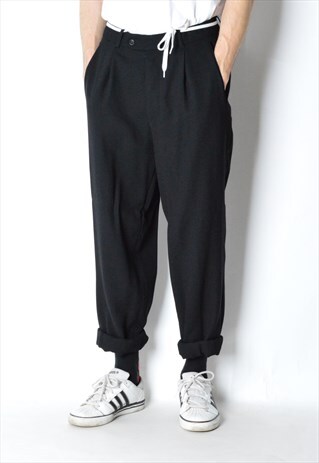 VINTAGE 90S BLACK MINIMALIST PANTS
