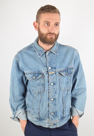 VINTAGE REPLAY DENIM JACKET SIZE L MADE IN ITALY (1521)