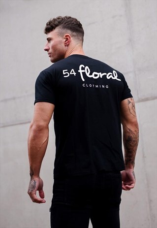 LARGE GRAPHIC BACK PRINT T-SHIRT - BLACK