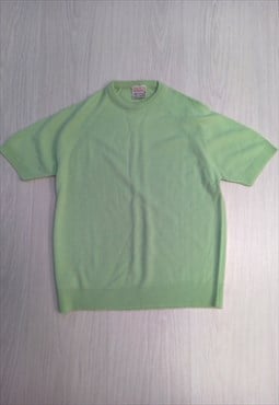 80's Vintage Jumper Mint Green Short Sleeve