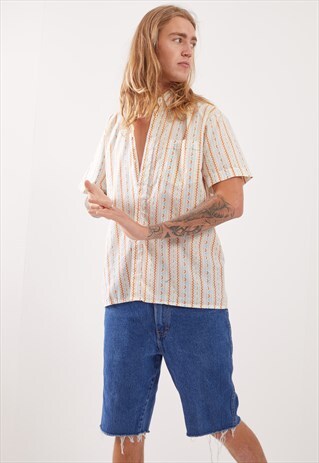 VINTAGE PATTERNED FESTIVAL SHORT SLEEVE SHIRT