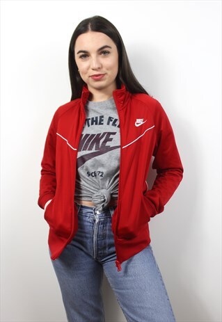 90'S RETRO NIKE RED BOMBER JACKET