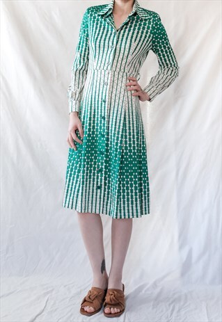 VINTAGE 70S GEOMETRIC PRINTED ONE PIECE