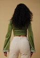 MOSS VELVET BELL SLEEVE
