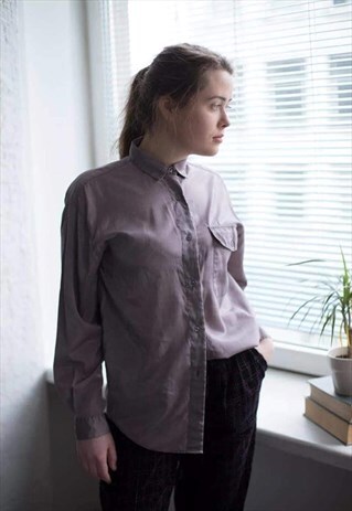 VINTAGE 80'S PURPLE SHIMMERING SHIRT