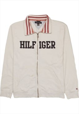 Vintage 90's Tommy Hilfiger Sweatshirt Spellout Full Zip Up