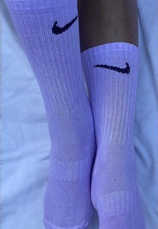 PASTEL PURPLE CUSTOMISED NIKE SOCKS