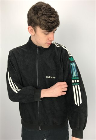 90S VINTAGE ADIDAS ONE WORLD VELOUR TRACK JACKET
