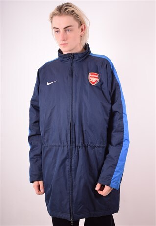NIKE MENS VINTAGE JACKET LARGE BLUE 90S