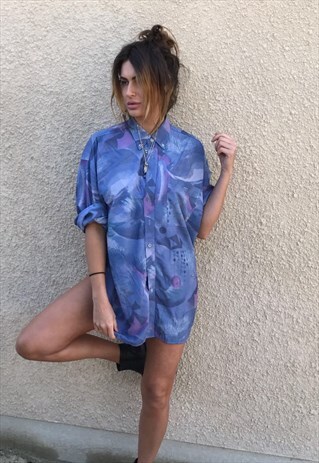 PATTERNED OVERSIZED RETRO VINTAGE UNISEX FESTIVAL SHIRT