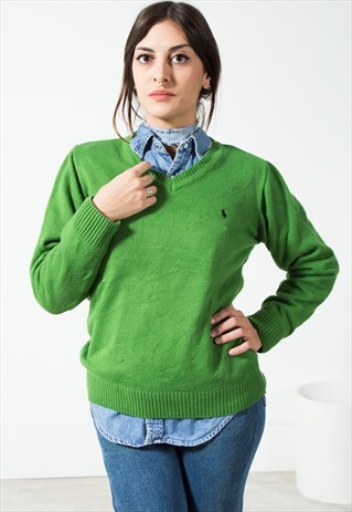 ON SALE VINTAGE 80S POLO RALPH LAUREN KNITWEAR JUMPER/0278