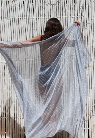SILK POLKA DOT PAREO/SHAWL