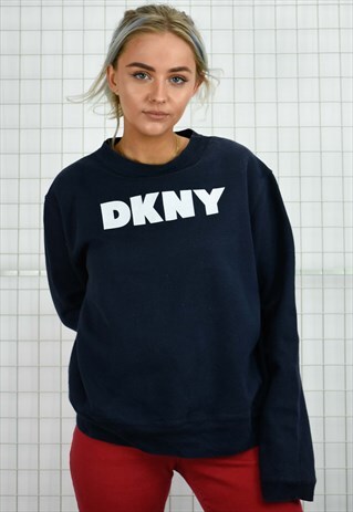 VINTAGE DKNY NAVY BLUE SWEATER