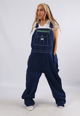 VINTAGE USA LIBERTY DENIM DUNGAREES PLUS SIZE 24 5XL (J51A)