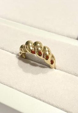 Gypsy Gold Chunky Domed Ribbed Ring 