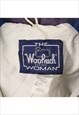 VINTAGE 90'S WOOLRICH DENIM JACKET HOODED HEAVYWEIGHT NAVY