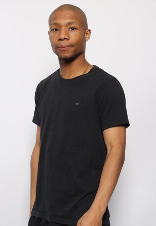 VINTAGE TOMMY HILFIGER LOGO T-SHIRT BLACK