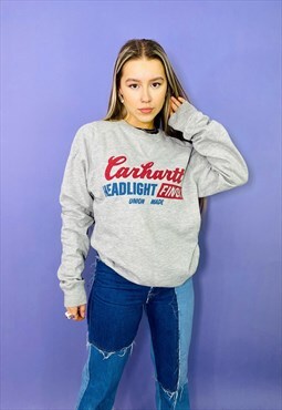 Vintage 90s Carhartt Grey Graphic Sweatshirt