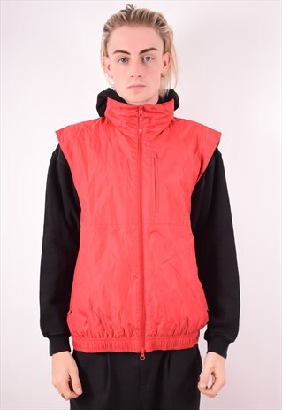 ASICS MENS VINTAGE GILET XL RED 90S