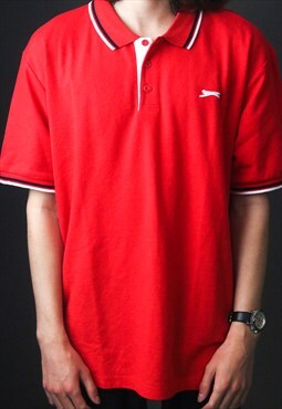 Vintage red poloshirt slazenger shirt in XL