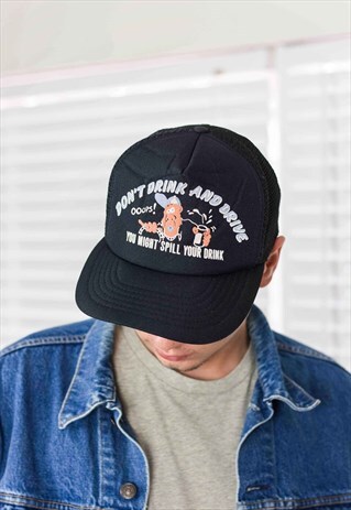 VINTAGE TRUCKER CAP HAT 90S ONE SIZE 1.9