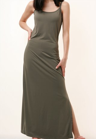 90S VINTAGE SEXY MAXI LONG SLIP DRESS 898