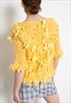VINTAGE 90S KNIT SWEATER YELLOW