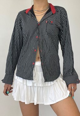 vintage Prada striped button up shirt