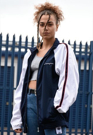 VINTAGE CHAMPION TRACK JACKET WITH MASSIVE BACK LOGO