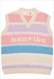 SLEEVELESS KNITTED VEST SWEATER FLUFFY GILET CARDIGAN PINK