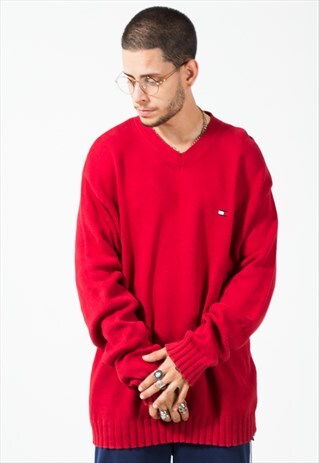 VINTAGE 80S TOMMY HILFIGER KNIT JUMPER / S578