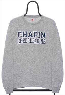 Chapin Cheerleading Graphic Grey Long Sleeved TShirt Womens