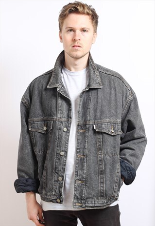 VINTAGE DIESEL BLANKET LINED DENIM JACKET