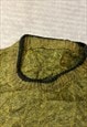 VINTAGE KNITTED JUMPER EMBROIDERED PATTERNED KNIT SWEATER