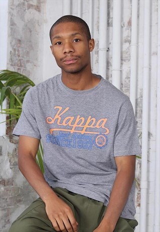 VINTAGE KAPPA BIG LOGO T-SHIRT GREY