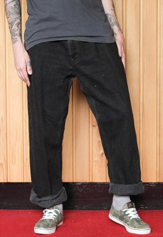 VINTAGE BLACK 505 LEVI'S PAINT JEANS
