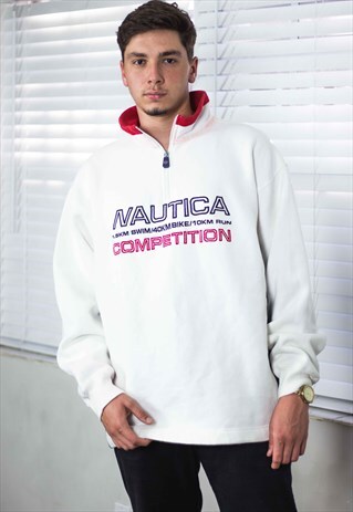 VINTAGE NAUTICA 1/4 ZIP JUMPER LOGO 90S XL 22